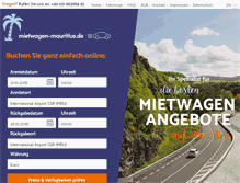 Tablet Screenshot of mietwagen-mauritius.de